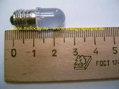 Лампа суперяркая светодиодная ф10 Е10 (фото, вид 1)
