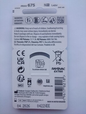   Rayovac Extra ZA675 (,  1)