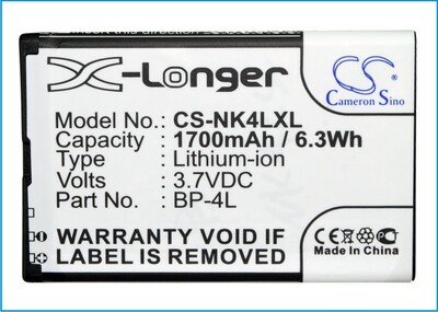 Аккумулятор CameronSino CS-NK4LXL (фото, вид 2)