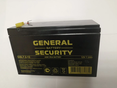 Аккумулятор General Security GSL7.2-12 (вид 5) Аккумулятор General Security GSL7.2-12 (фото, вид 5)