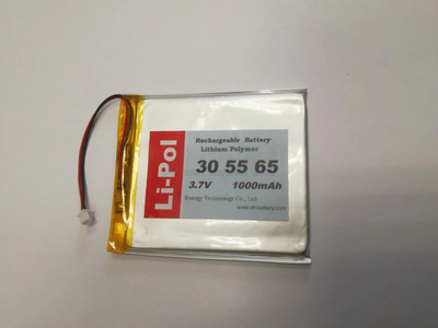 Аккумулятор Energy Technology LP305565-PCM (вид 1) Аккумулятор Energy Technology LP305565-PCM (фото, вид 1)