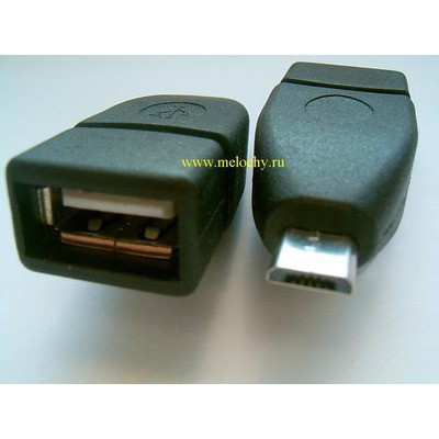 Переходник гнездо USB А - micro штекер USB B