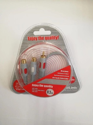 кабель-переходник DeLink RCA PLUG-2RCA JACK кабель-переходник DeLink RCA PLUG-2RCA JACK (фото)
